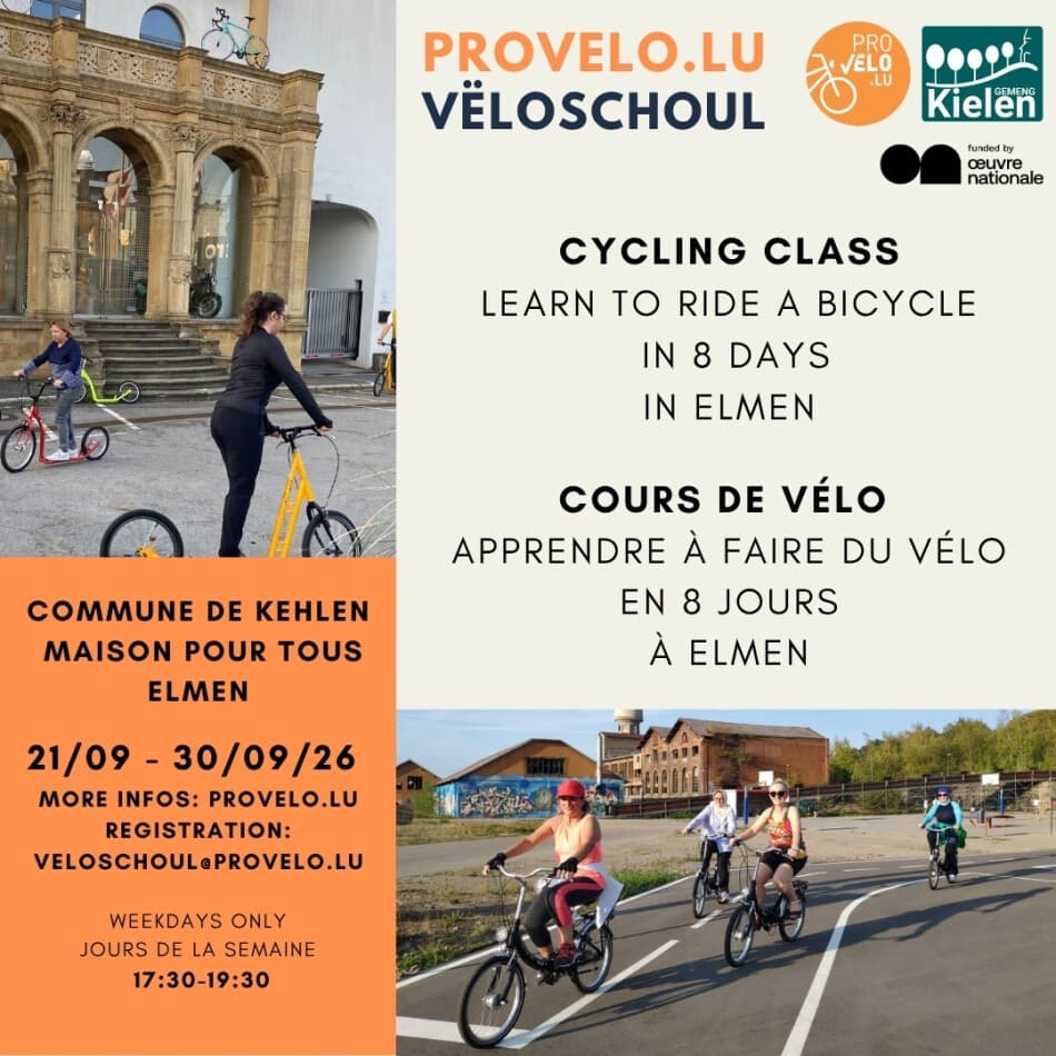 Cycling class: learn to ride a bicycle in 8 days