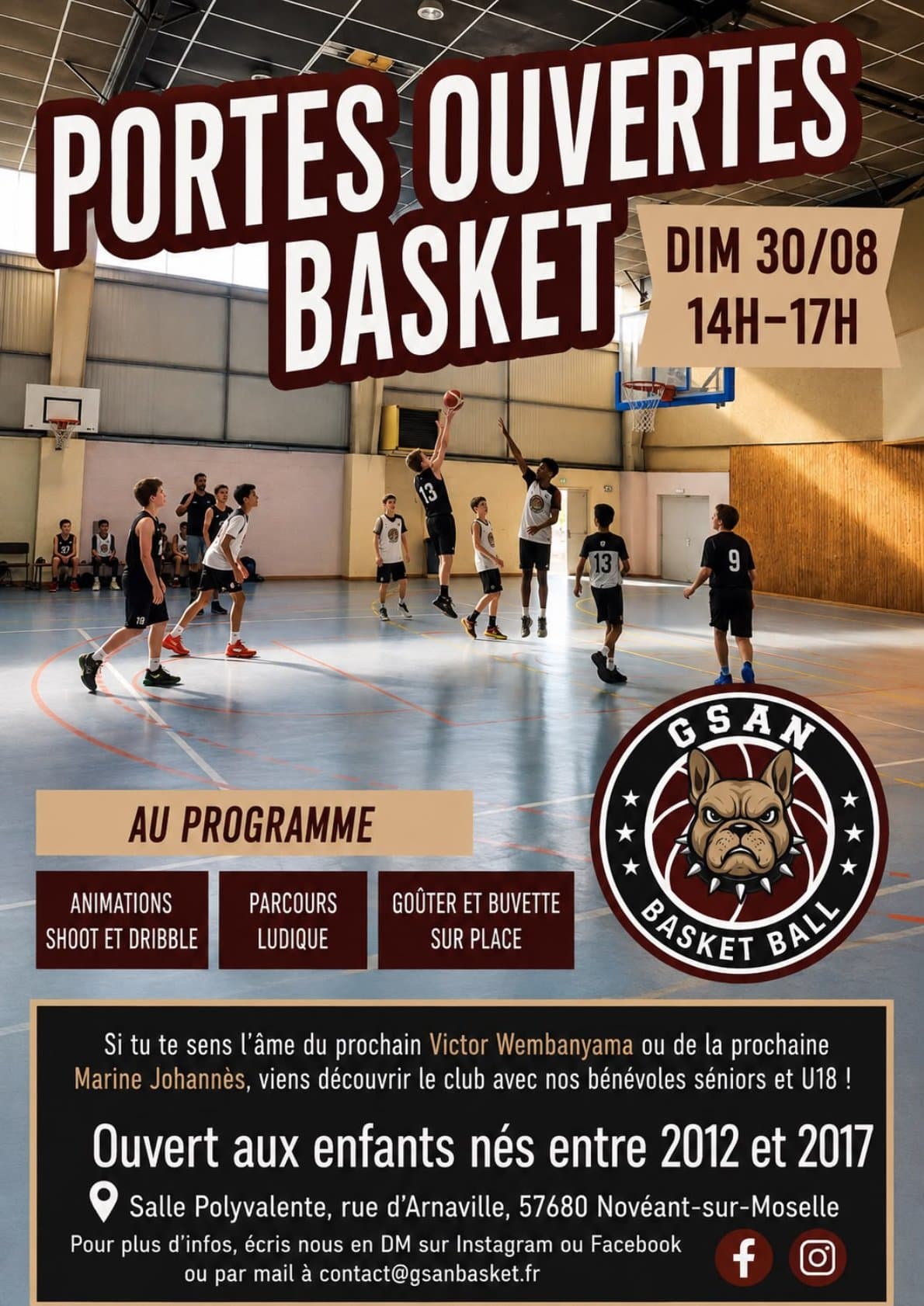 Portes ouvertes GSAN Basket