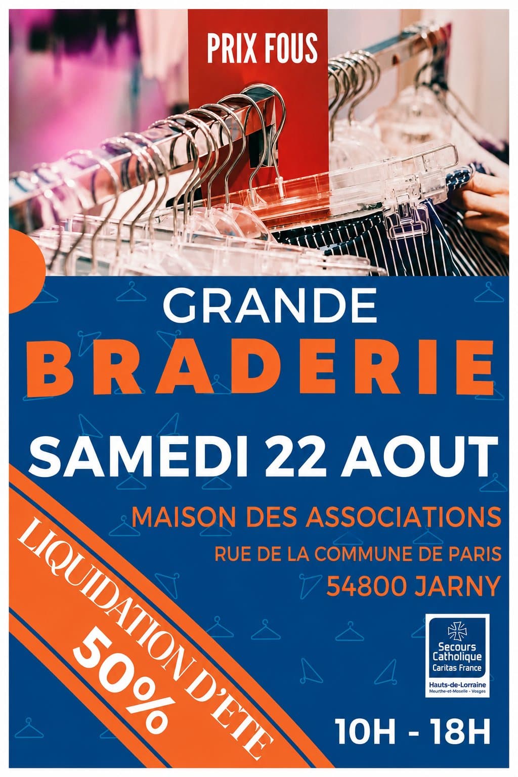 Solidarité – Grande braderie organisée par le Secours Catholique