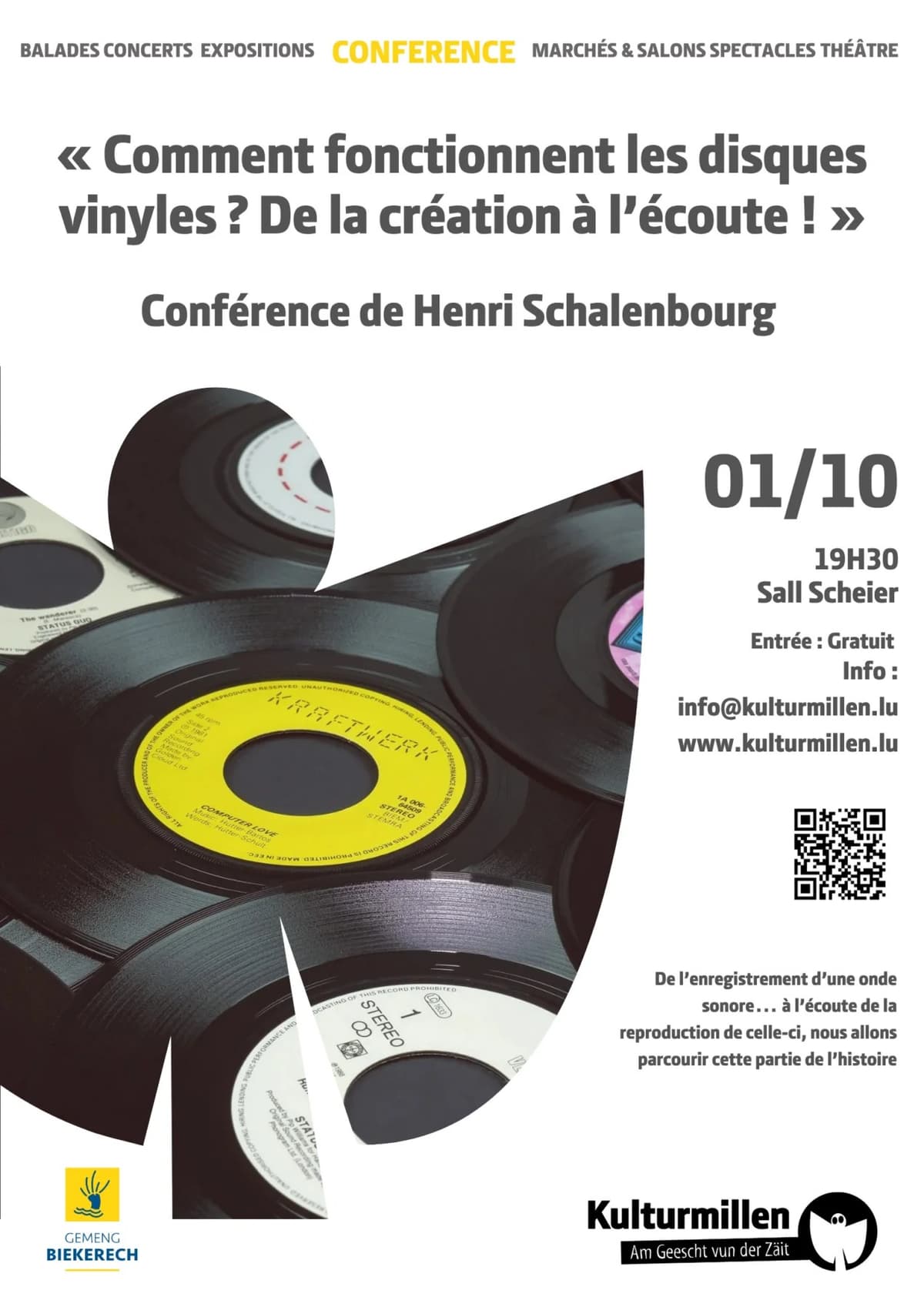« De l’onde sonore aux disques vinyles ! » – une conférence de Henri Schalenbourg