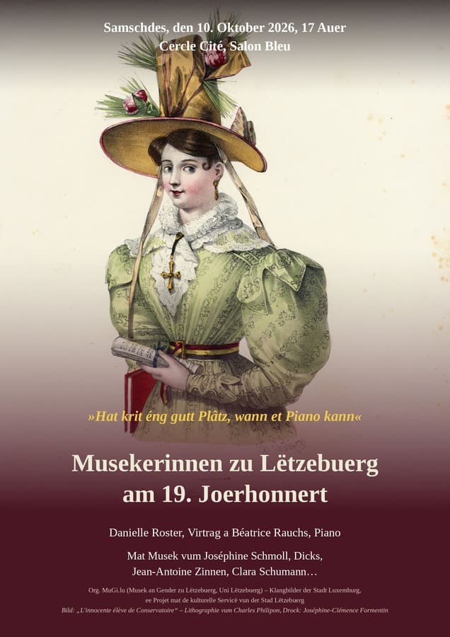Lecture-concert on women musicians in 19th-century Luxembourg
