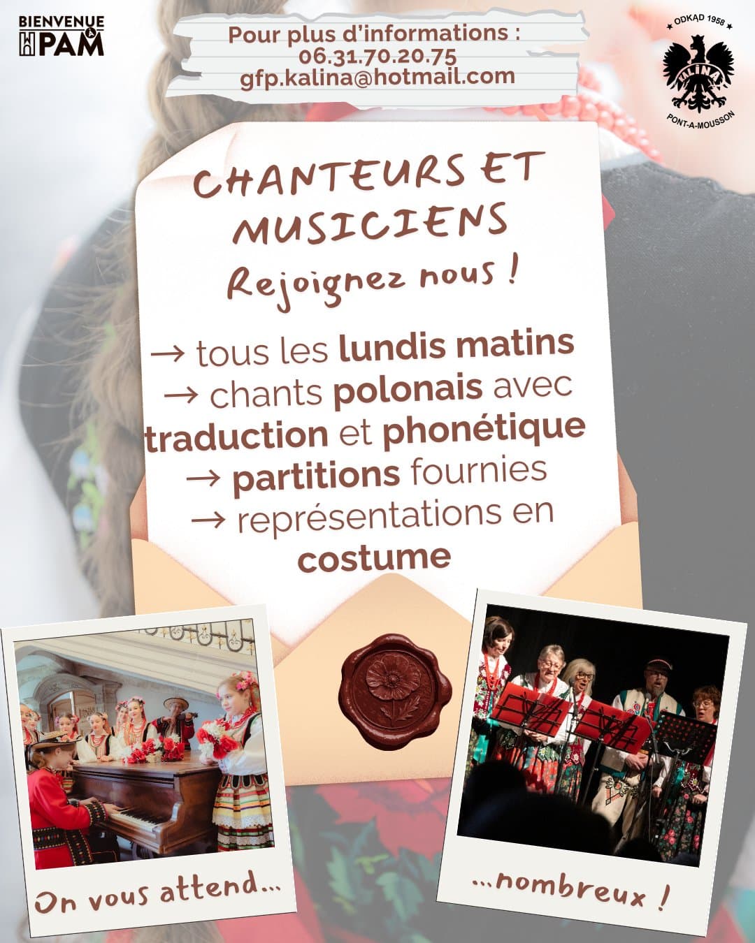 Singers and musicians, join the Kalina ensemble!