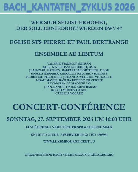 Cycle de cantates de Bach 2026