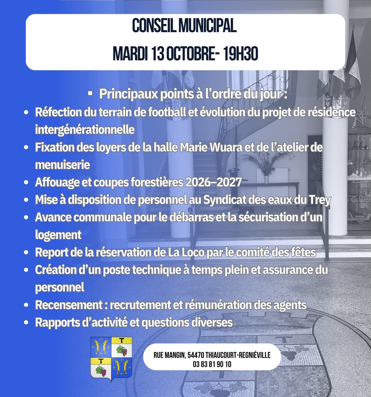 Municipal council meeting