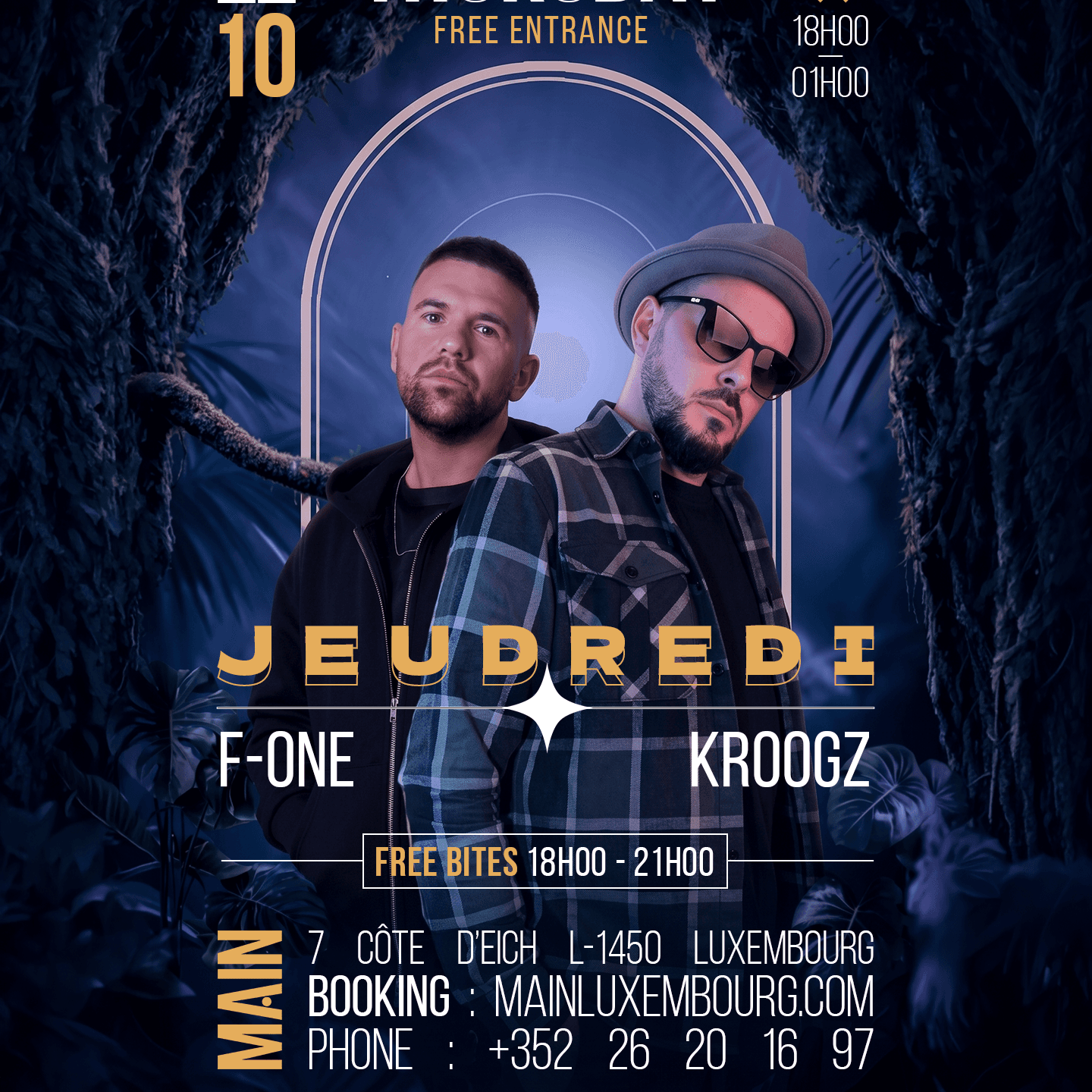 Jeudredi — F-One & Kroogz au MAIN