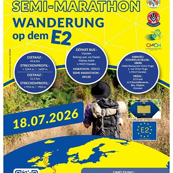 Lieler-Vianden : Sur le parcours E2 (Semi-Marathon + Marathon)