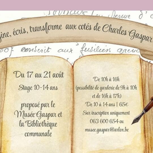 Stage : imagine, écris, transforme aux côtés de Charles Gaspar !