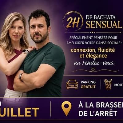 First Time in Luxembourg: Antonio & Aline | 2h Bachata Sensual Workshops • DJ Ladysalsa
