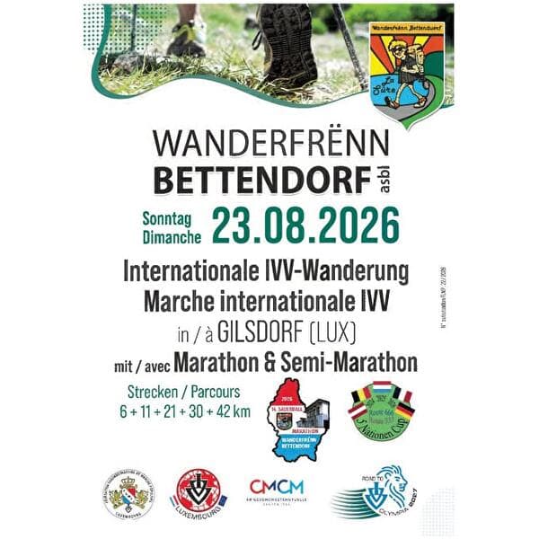 GILSDORF (Wanderfrënn Bettendorf) FLMP IVV RANDO + Semi-Marathon + Marathon