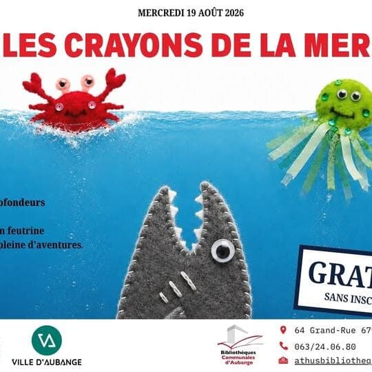 Summer creative workshop at Athus Library - Les crayons de la mer