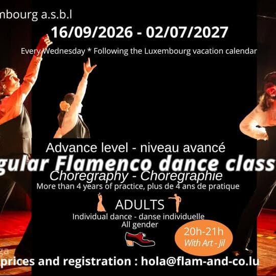 Flamenco adultes avancés : chorégraphie tous les mercredis