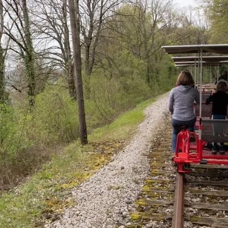 Une excursion originale en draisine au Minett Park !