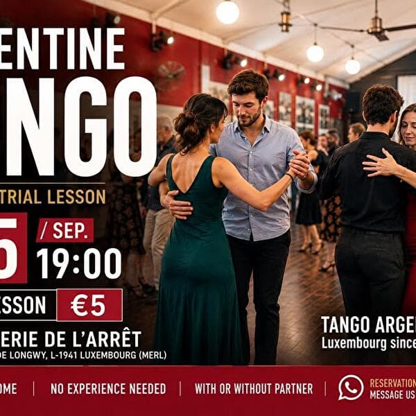 Argentine Tango – Cours d’essai débutant (€5)
