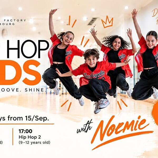 Cours d’essai : Hip Hop Kids 1 (6-9 ans) et 2 (9-12 ans)