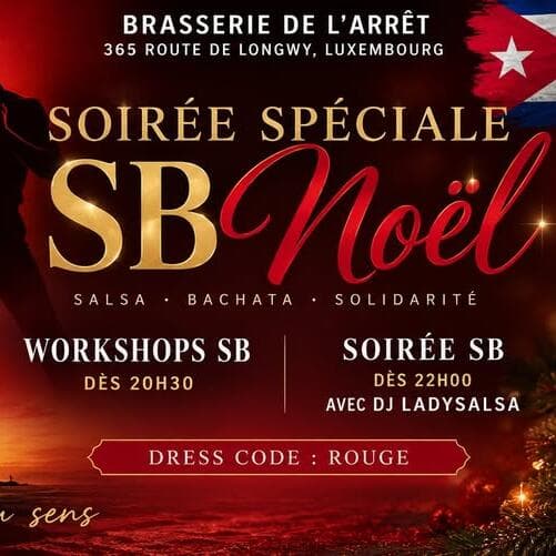 Soirée salsa cubaine et bachata caritative de Noël