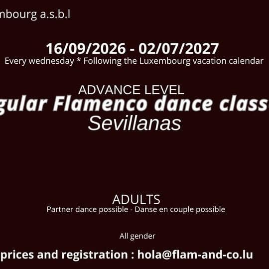 Adult flamenco: intermediate/advanced Sevillanas