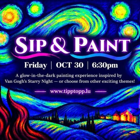 Neon Sip & Paint « Starry Night »