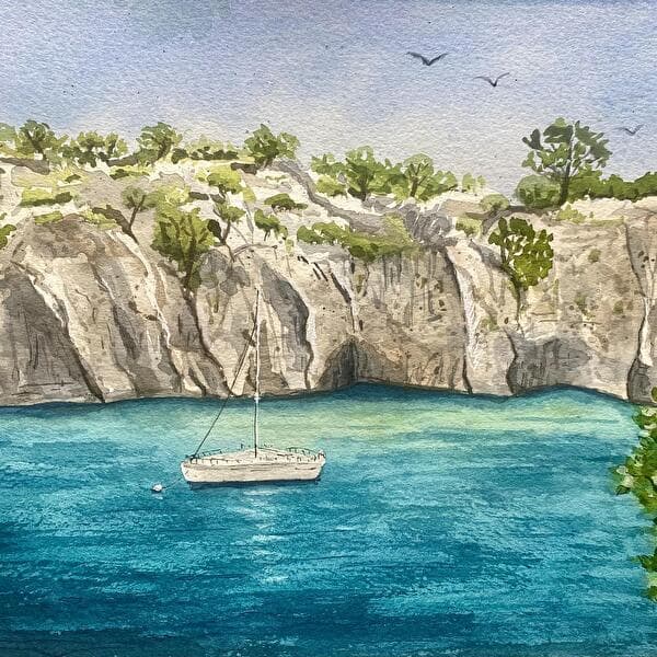 Watercolor Workshop - Cruise in the Calanques