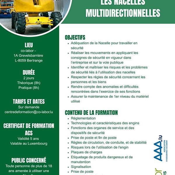 Formation Nacelles Multidirectionnelles
