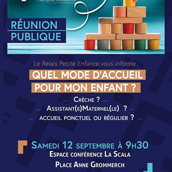 Réunion publique : Quel mode d'accueil pour mon enfant ?