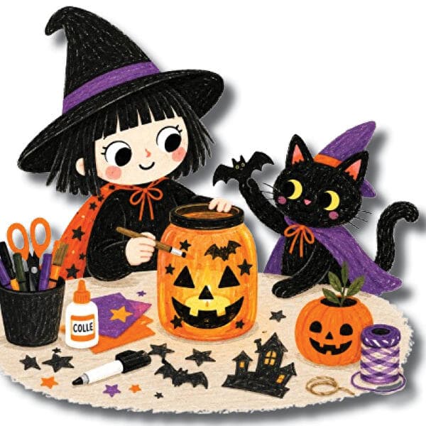 Halloween candle holder workshop