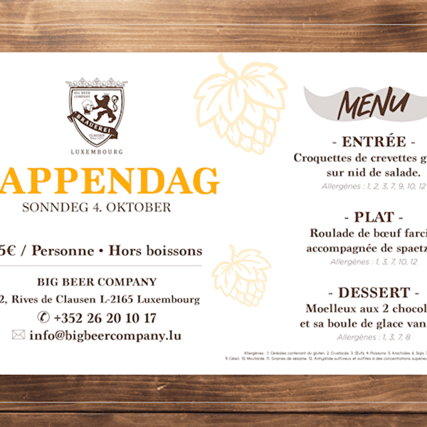 Father's Day Menu