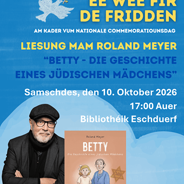 Lecture avec Roland Meyer : « Betty – Die Geschichte eines jüdischen Mädchens »