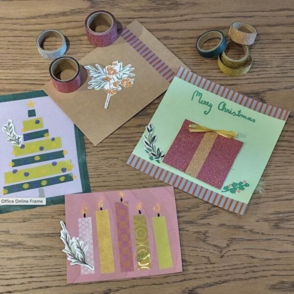 Cartes de Noël DIY avec du masking tape
