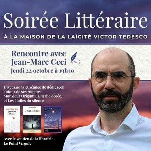 Soirée littéraire - À la rencontre de Jean-Marc Ceci