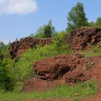 Hiking in a mining area