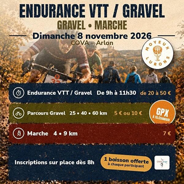 Mountain biking endurance, gravel route and walking