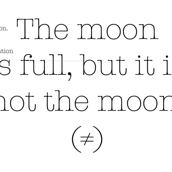 The moon is full, but it is not The moon