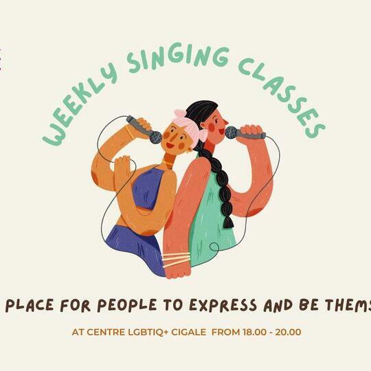 Music doesn't discriminate. Weekly singing classes with Anastasia (they/them