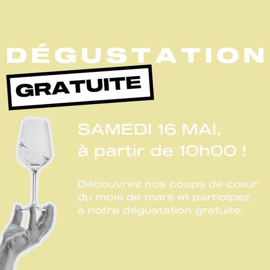 Dégustation mensuelle gratuite