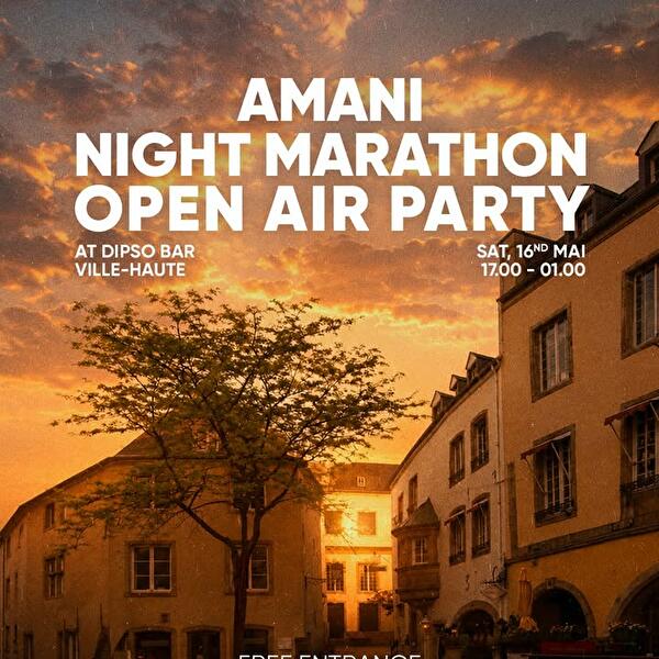 Fête en plein air du Night Marathon avec AMANI